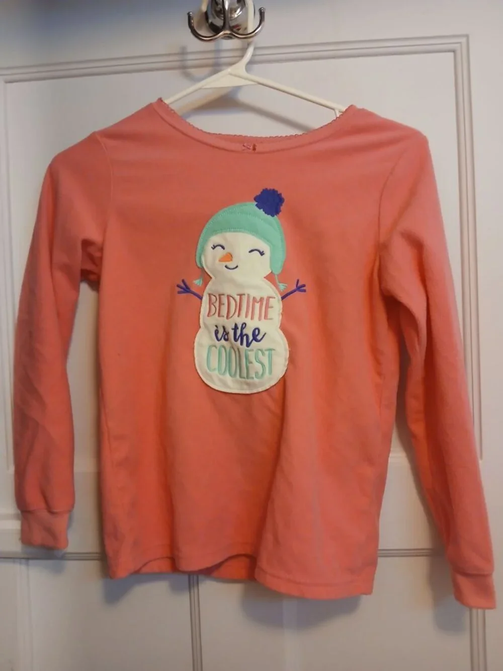 Carter's 10 Pink Snowman Long Sleeve Shirt